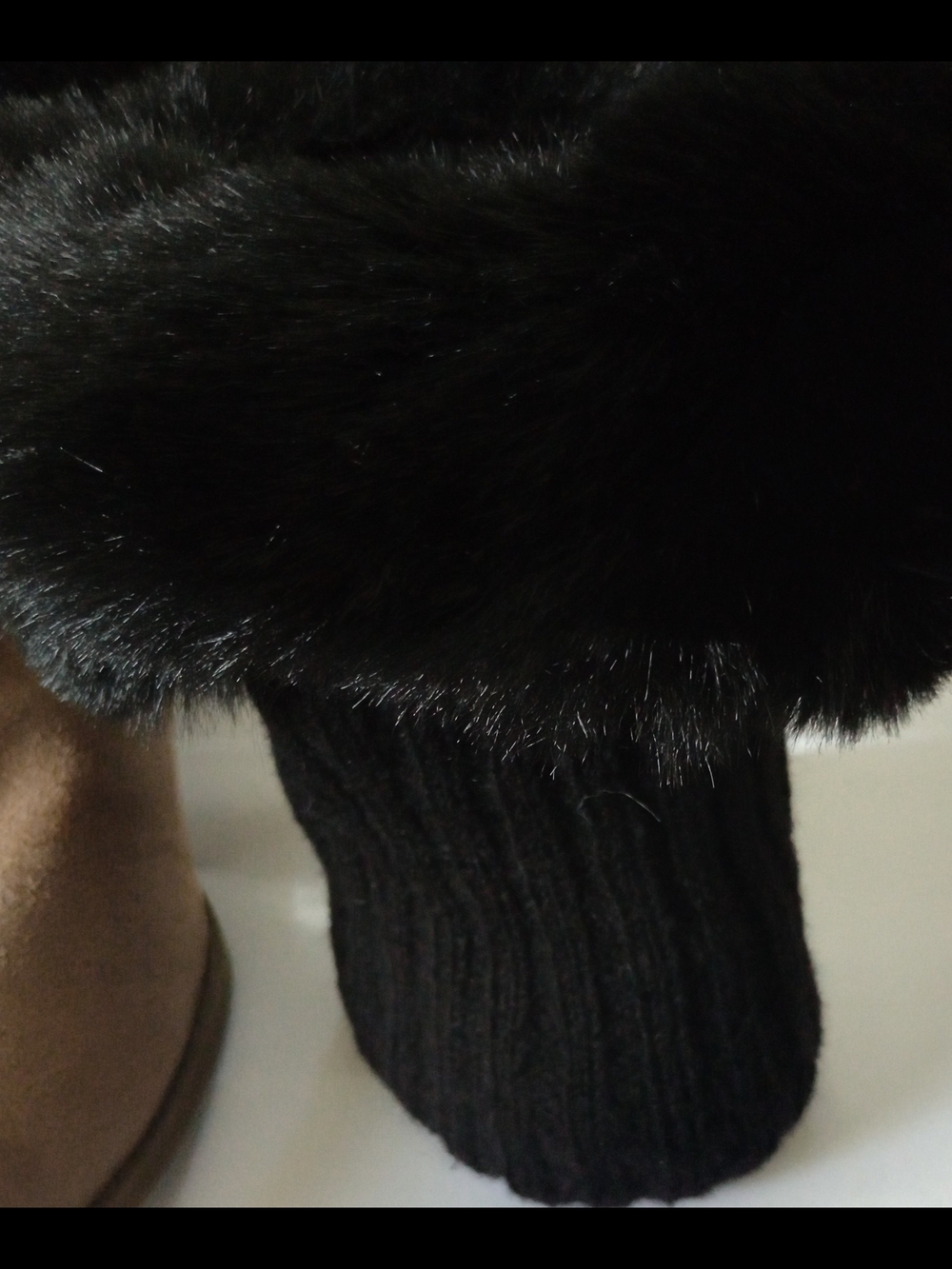 Furry And Knit Socks For The Top Of Your Boots. NEW